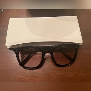 GENTLE MONSTER Black Square Frames With Orange Lenses